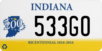 IN license plate 533GO