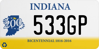 IN license plate 533GP