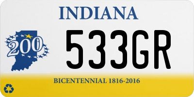 IN license plate 533GR