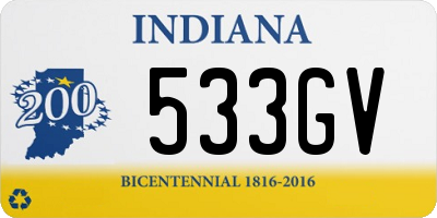 IN license plate 533GV