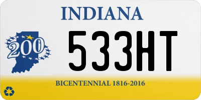 IN license plate 533HT