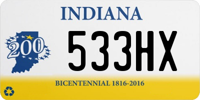 IN license plate 533HX