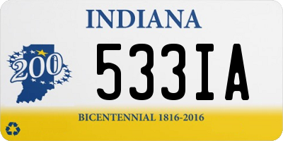 IN license plate 533IA