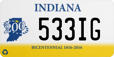 IN license plate 533IG