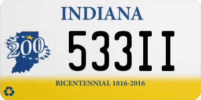 IN license plate 533II