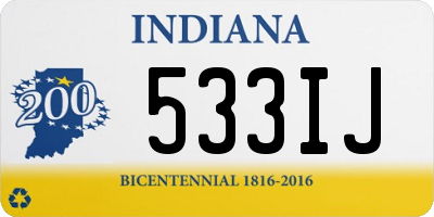 IN license plate 533IJ