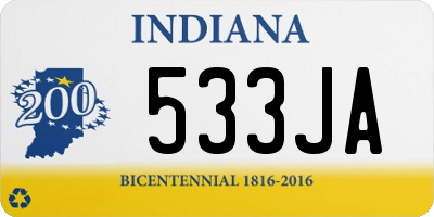 IN license plate 533JA