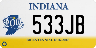 IN license plate 533JB