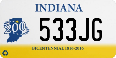 IN license plate 533JG