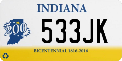 IN license plate 533JK