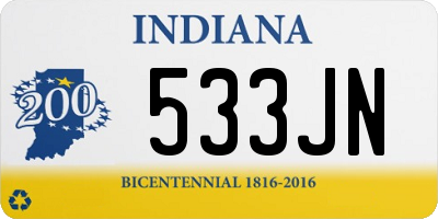 IN license plate 533JN