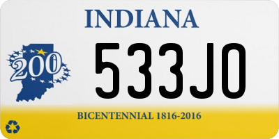 IN license plate 533JO