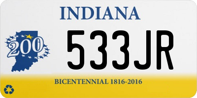 IN license plate 533JR