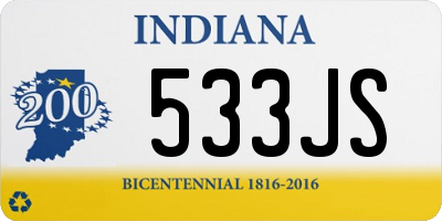 IN license plate 533JS