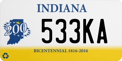 IN license plate 533KA