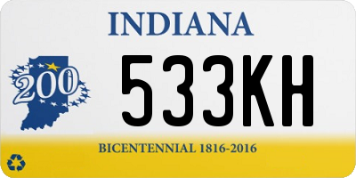IN license plate 533KH