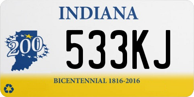 IN license plate 533KJ