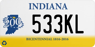 IN license plate 533KL