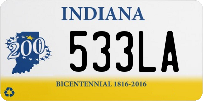 IN license plate 533LA