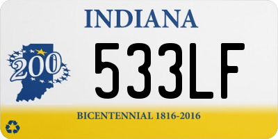 IN license plate 533LF