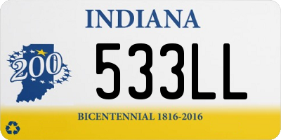 IN license plate 533LL