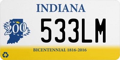 IN license plate 533LM