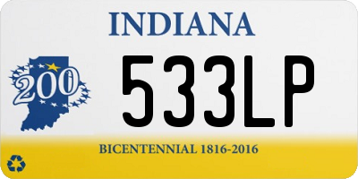 IN license plate 533LP