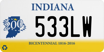 IN license plate 533LW