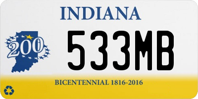 IN license plate 533MB