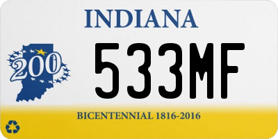 IN license plate 533MF