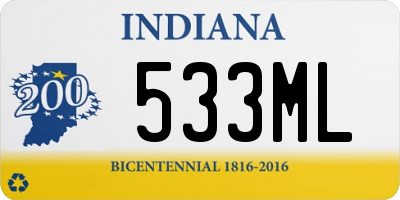 IN license plate 533ML