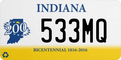 IN license plate 533MQ