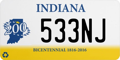 IN license plate 533NJ