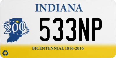 IN license plate 533NP