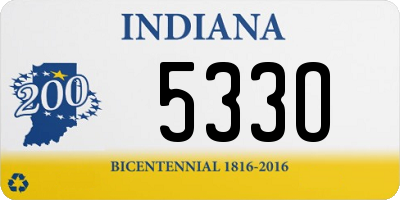 IN license plate 533O