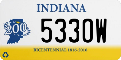 IN license plate 533OW