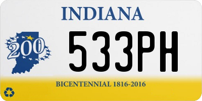 IN license plate 533PH