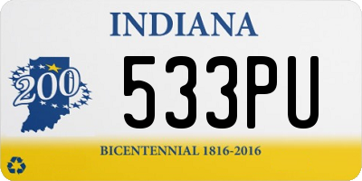 IN license plate 533PU