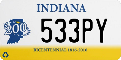 IN license plate 533PY