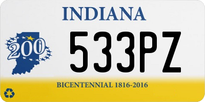 IN license plate 533PZ