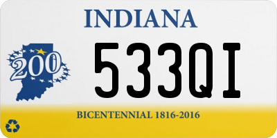 IN license plate 533QI