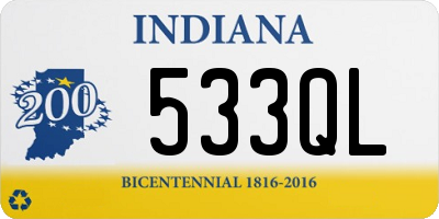 IN license plate 533QL