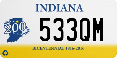 IN license plate 533QM