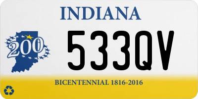 IN license plate 533QV