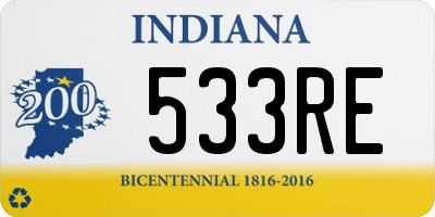 IN license plate 533RE