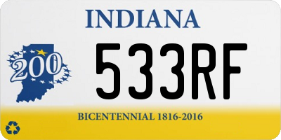 IN license plate 533RF