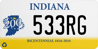 IN license plate 533RG