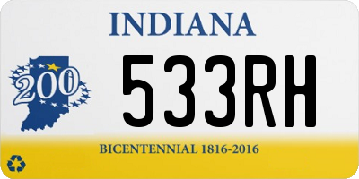 IN license plate 533RH