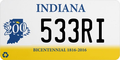 IN license plate 533RI