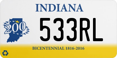 IN license plate 533RL